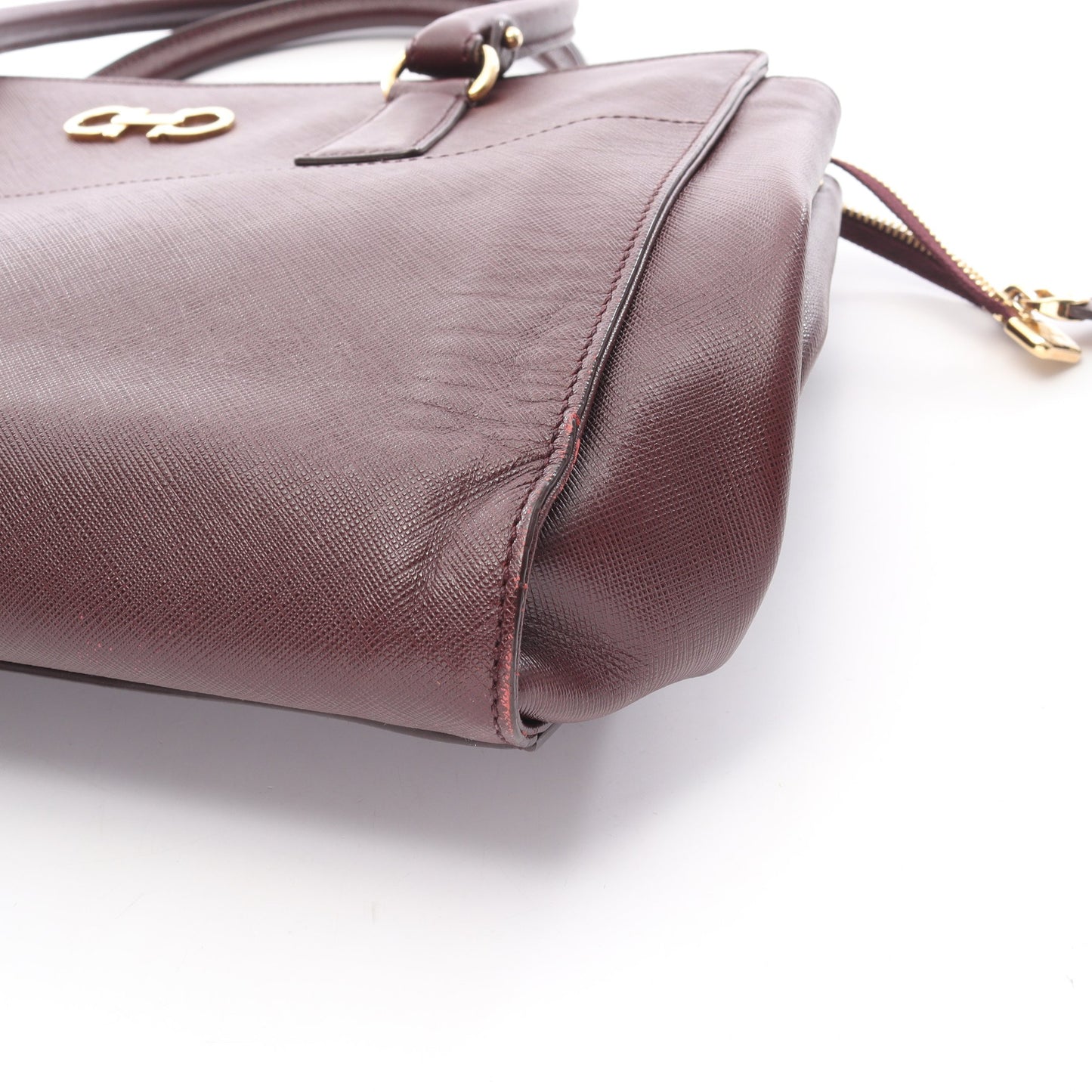 ガンチーニ 2way ハンドバッグ レザー ボルドー サルヴァトーレフェラガモ バッグ Salvatore Ferragamo