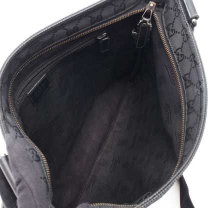 GGインプリメ ショルダーバッグ PVC レザー ブラック グッチ バッグ GUCCI