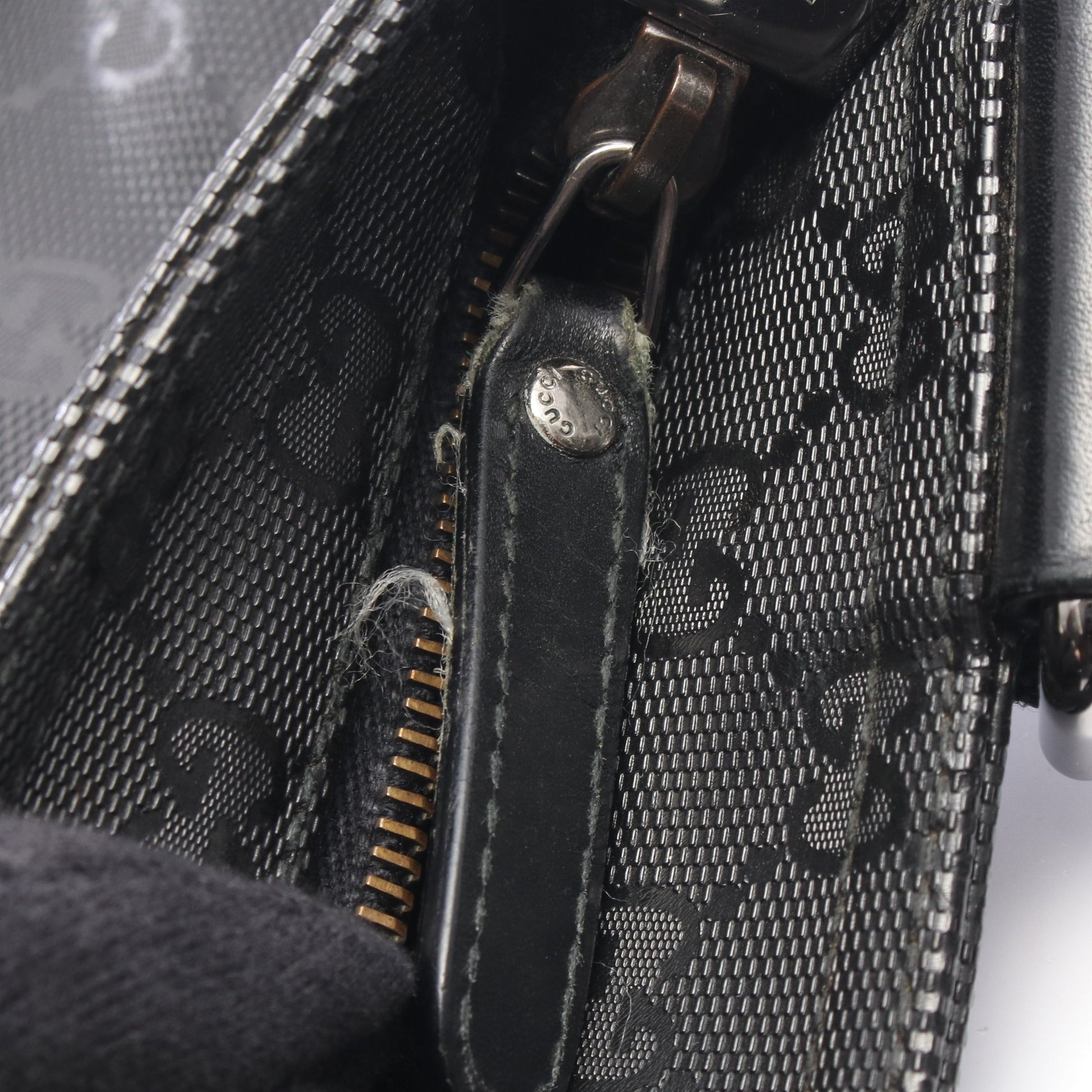 GGインプリメ ショルダーバッグ PVC レザー ブラック グッチ バッグ GUCCI