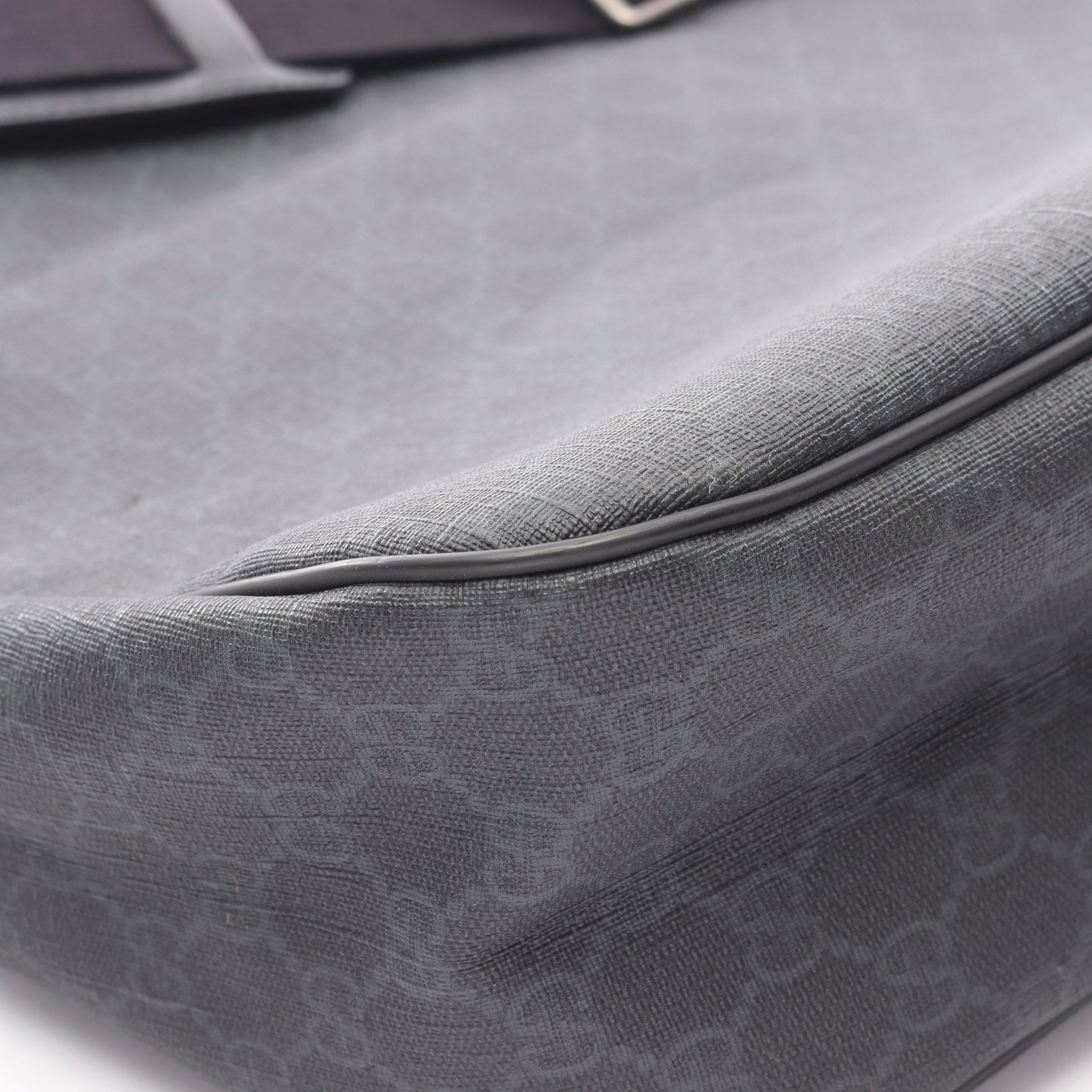 GGスプリーム ショルダーバッグ PVC レザー ブラック グッチ バッグ GUCCI