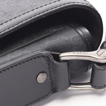 GGスプリーム ショルダーバッグ PVC レザー ブラック グッチ バッグ GUCCI