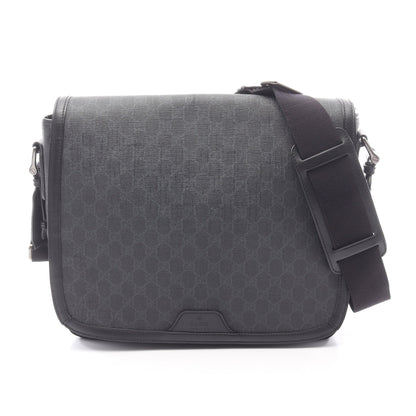 GGスプリーム ショルダーバッグ PVC レザー ブラック グッチ バッグ GUCCI