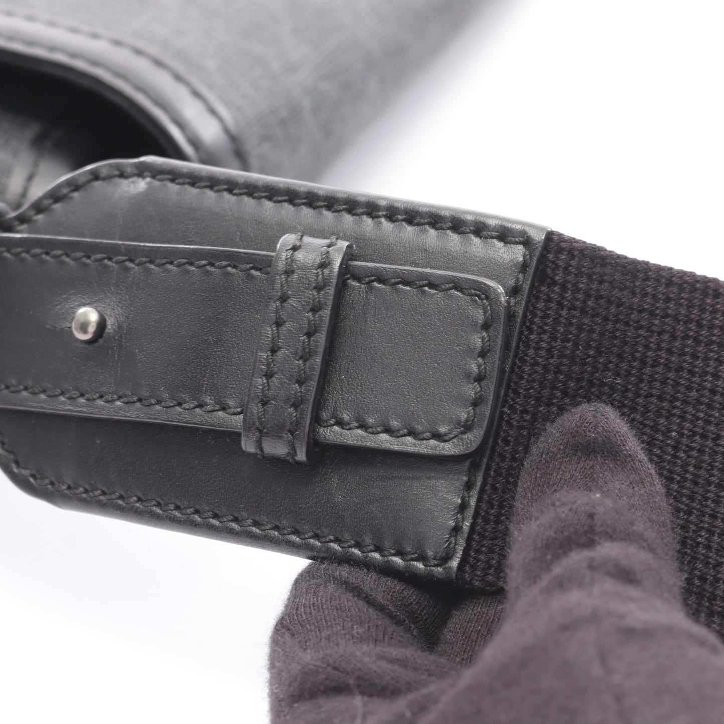 GGスプリーム ショルダーバッグ PVC レザー ブラック グッチ バッグ GUCCI