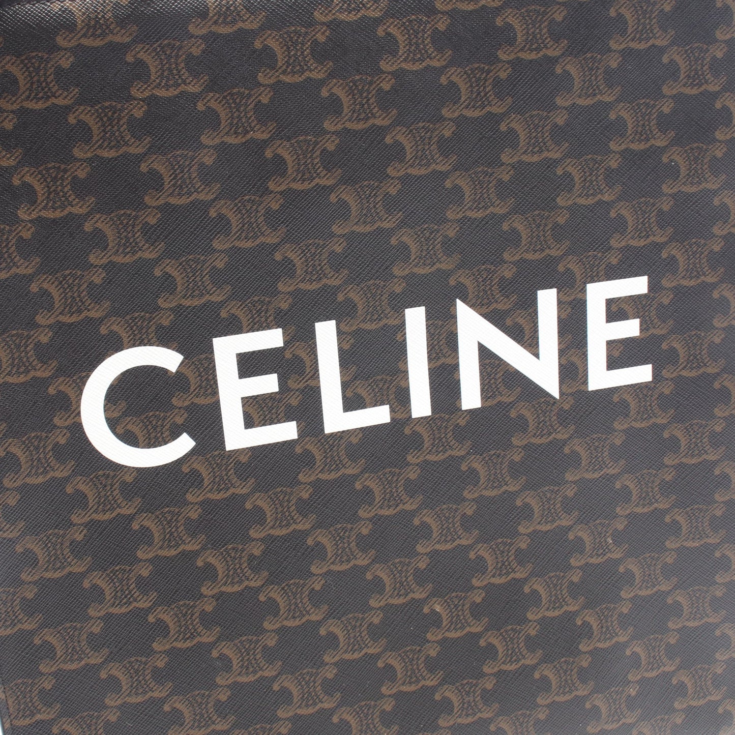 スモール バーティカル カバ トリオンフ 2WAY ハンドバッグ トートバッグ PVC レザー ブラック ブラウン セリーヌ バッグ CELINE