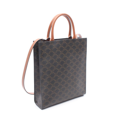 スモール バーティカル カバ トリオンフ 2WAY ハンドバッグ トートバッグ PVC レザー ブラック ブラウン セリーヌ バッグ CELINE