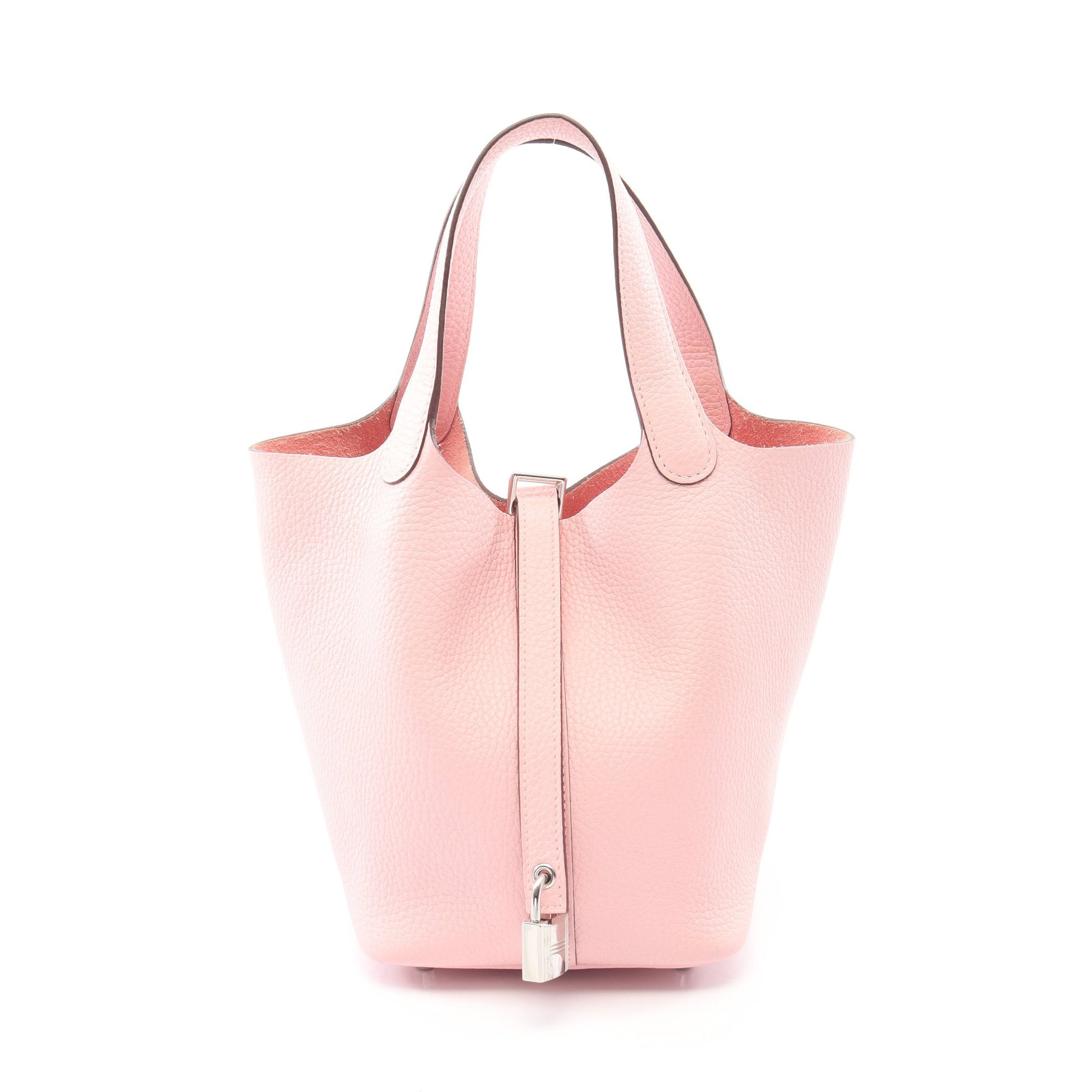 ピコタンロックPM ローズサクラ ハンドバッグ トリヨンクレマンス ピンク シルバー金具 K刻印 エルメス バッグ HERMES