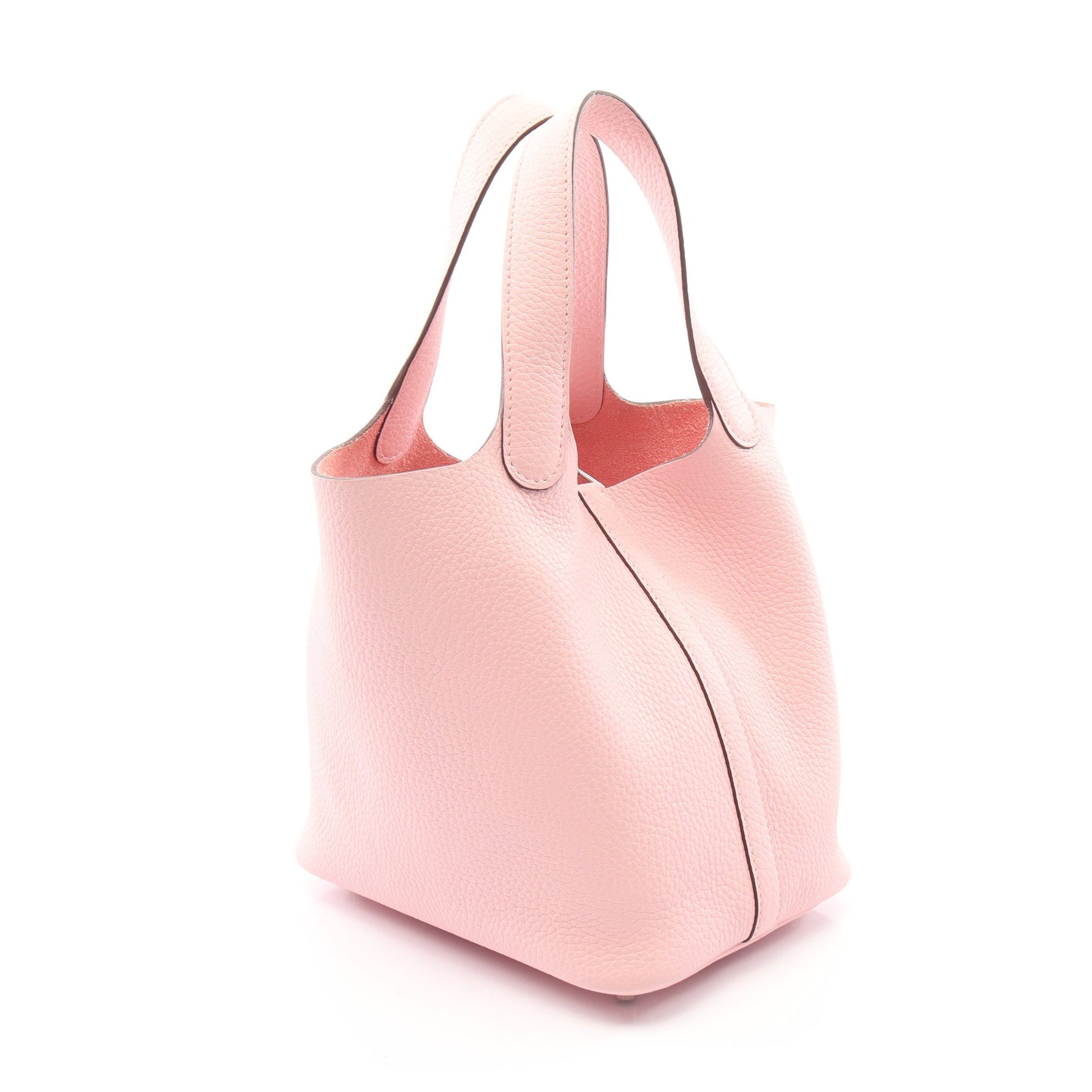 ピコタンロックPM ローズサクラ ハンドバッグ トリヨンクレマンス ピンク シルバー金具 K刻印 エルメス バッグ HERMES