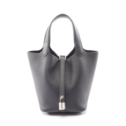 ピコタンロックPM ハンドバッグ トリヨンクレマンス ブラック シルバー金具 K刻印 エルメス バッグ HERMES