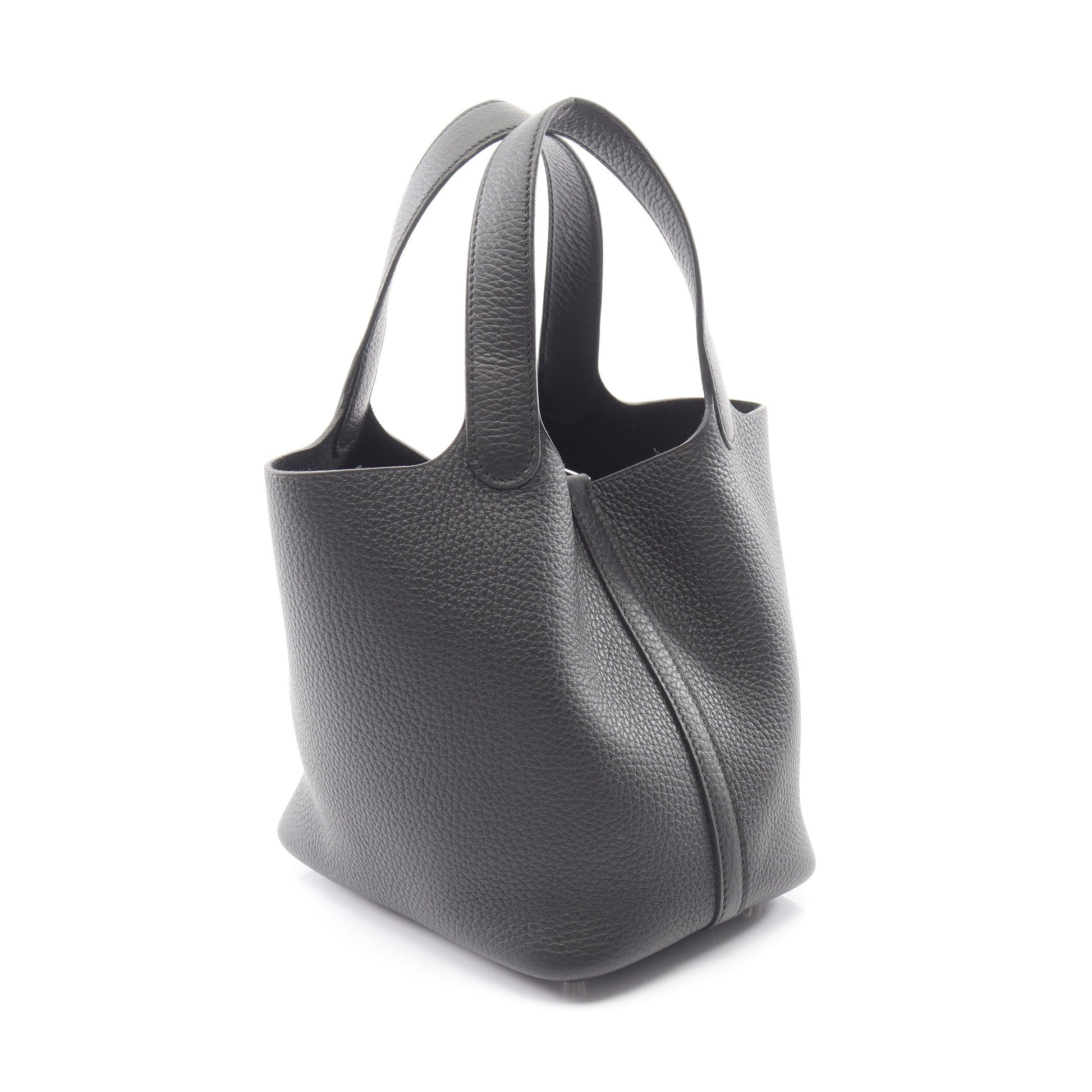 ピコタンロックPM ハンドバッグ トリヨンクレマンス ブラック シルバー金具 K刻印 エルメス バッグ HERMES