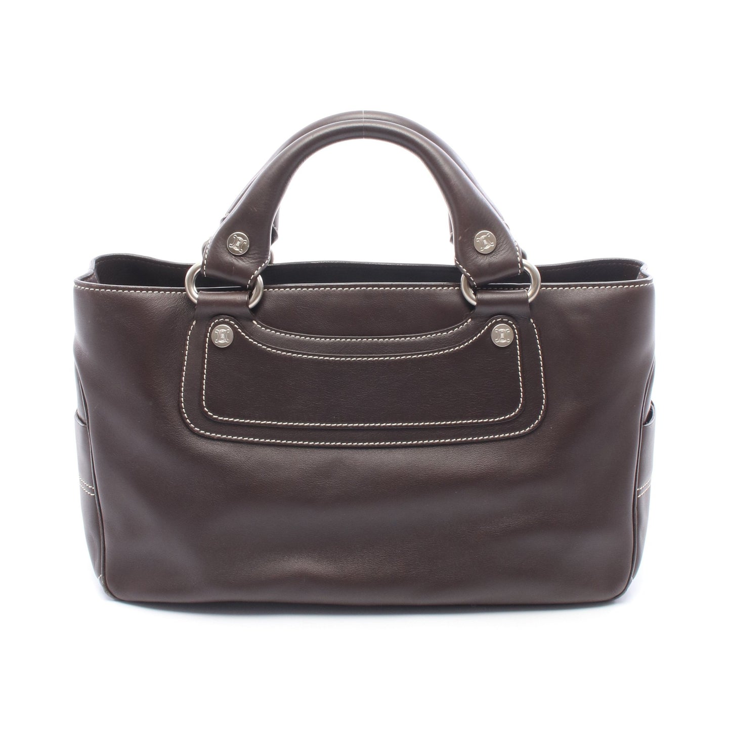 ブギーバッグ ハンドバッグ レザー ダークブラウン セリーヌ バッグ CELINE