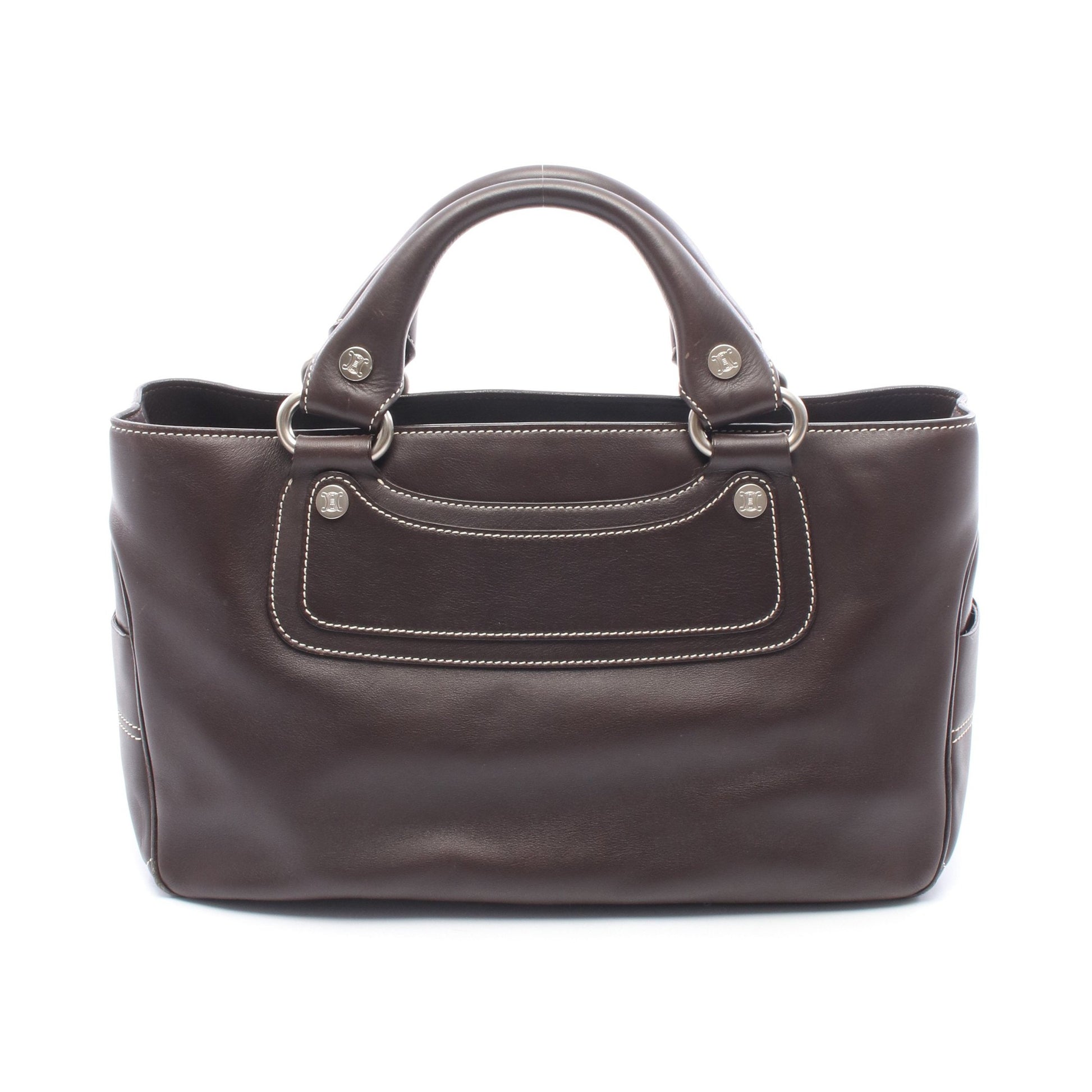 ブギーバッグ ハンドバッグ レザー ダークブラウン セリーヌ バッグ CELINE