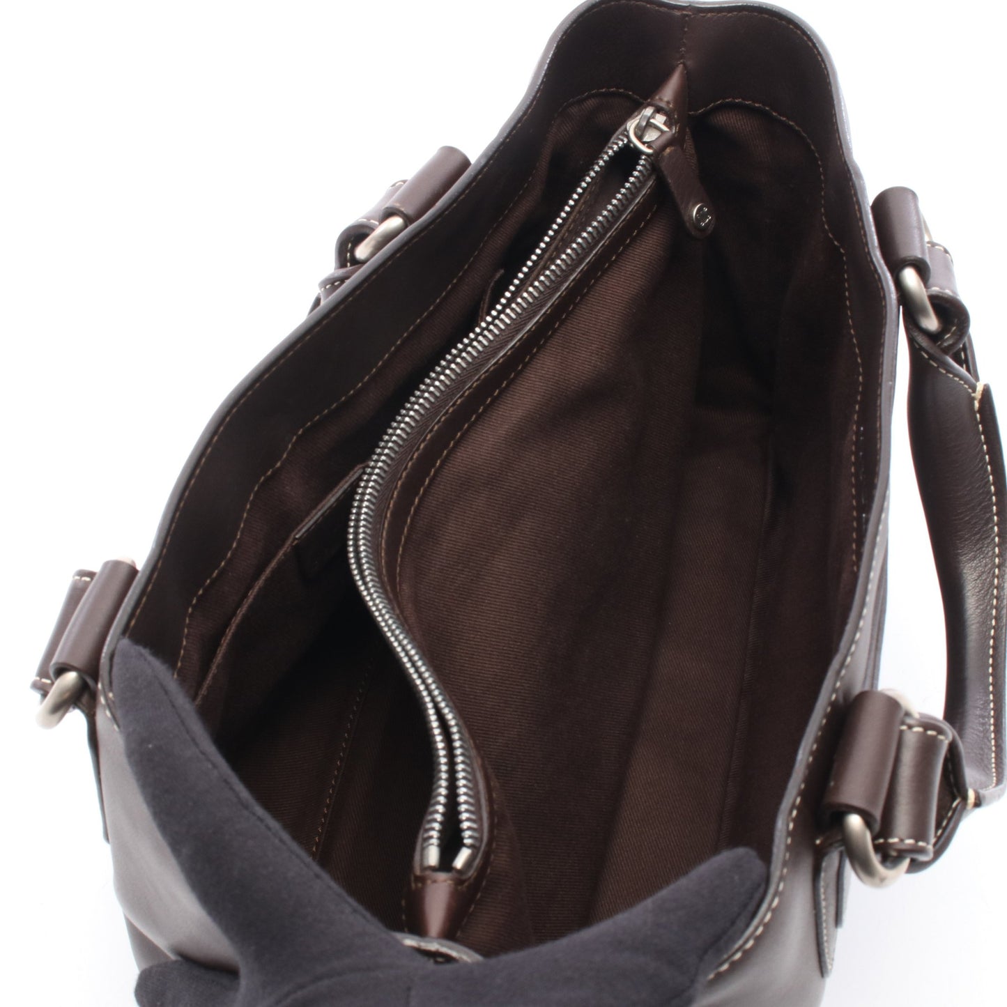 ブギーバッグ ハンドバッグ レザー ダークブラウン セリーヌ バッグ CELINE