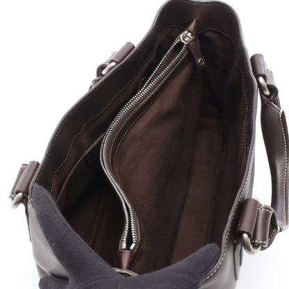 ブギーバッグ ハンドバッグ レザー ダークブラウン セリーヌ バッグ CELINE