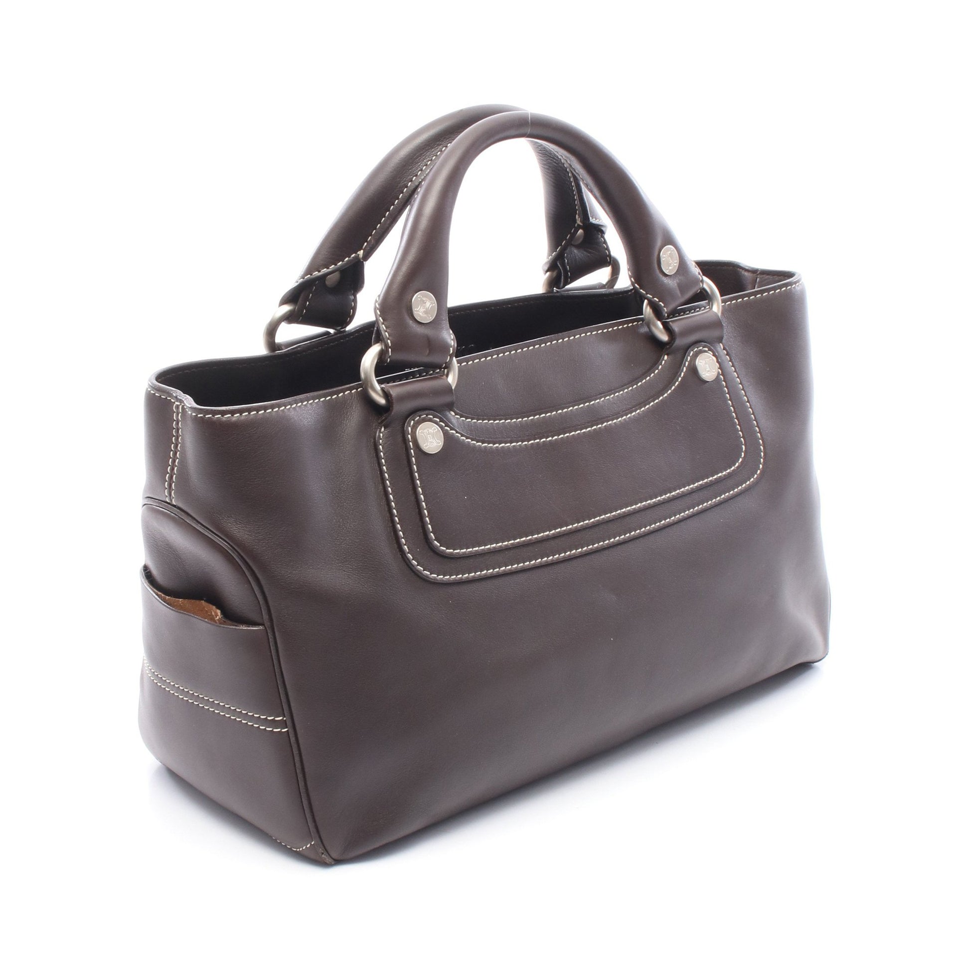 ブギーバッグ ハンドバッグ レザー ダークブラウン セリーヌ バッグ CELINE