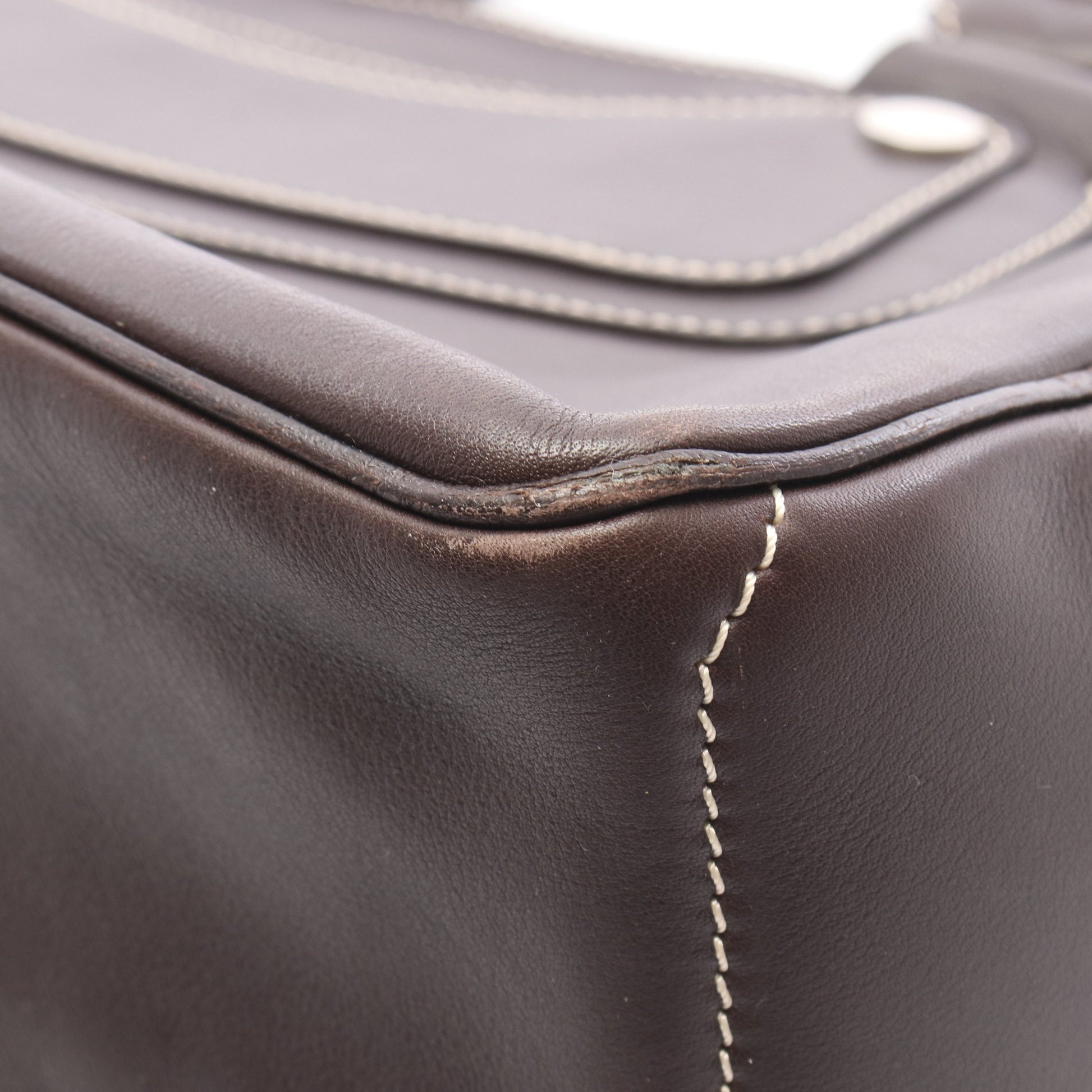 ブギーバッグ ハンドバッグ レザー ダークブラウン セリーヌ バッグ CELINE