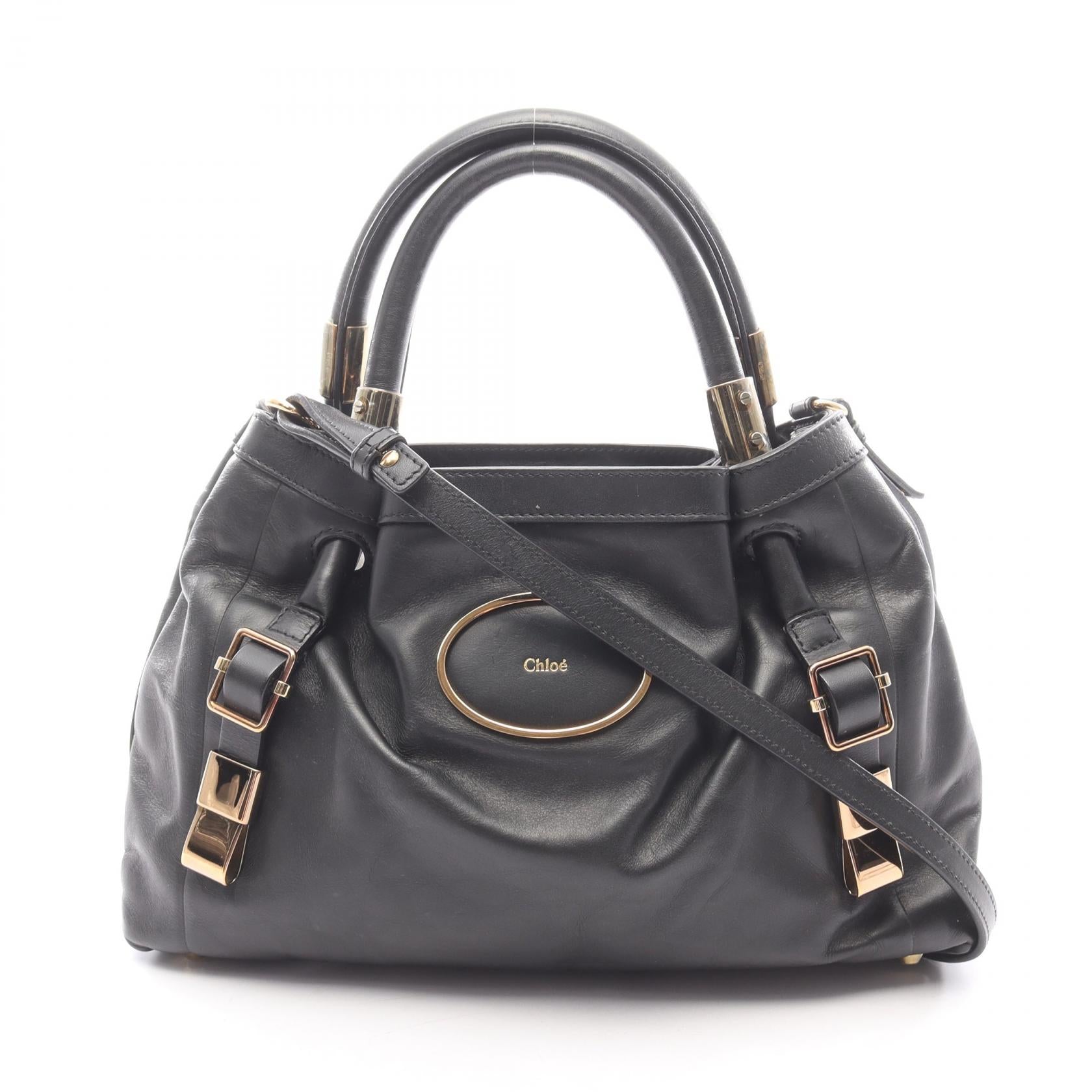 ヴィクトリア 2WAY ハンドバッグ レザー ブラック クロエ バッグ Chloe