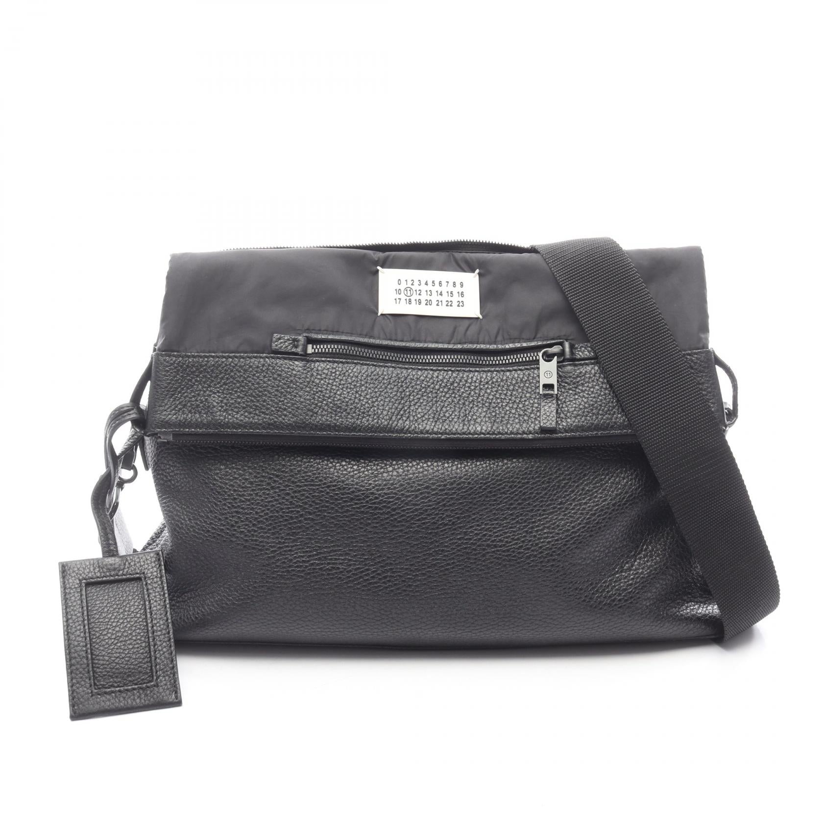 5AC ショルダーバッグ レザー ブラック メゾンマルジェラ バッグ Maison Margiela