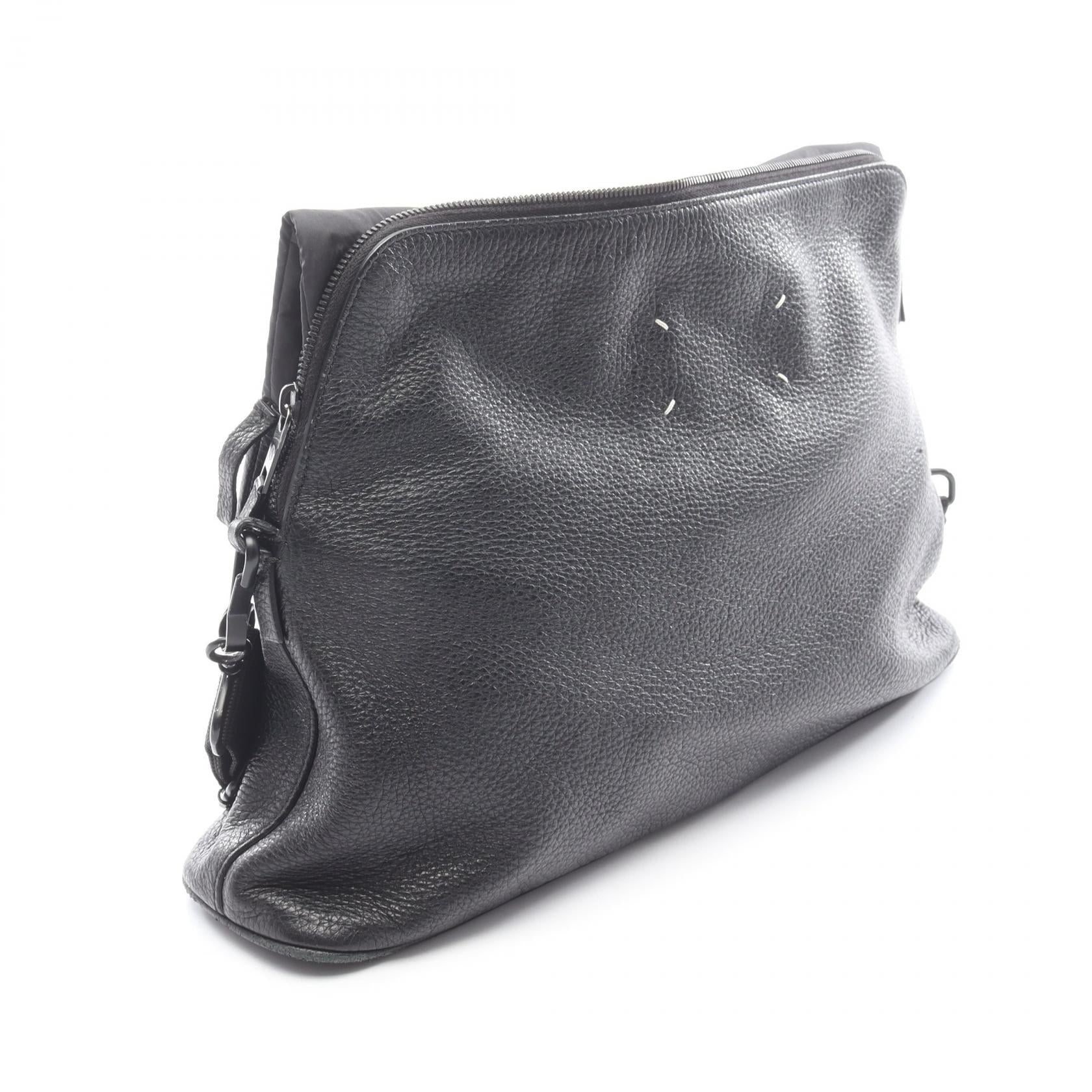5AC ショルダーバッグ レザー ブラック メゾンマルジェラ バッグ Maison Margiela