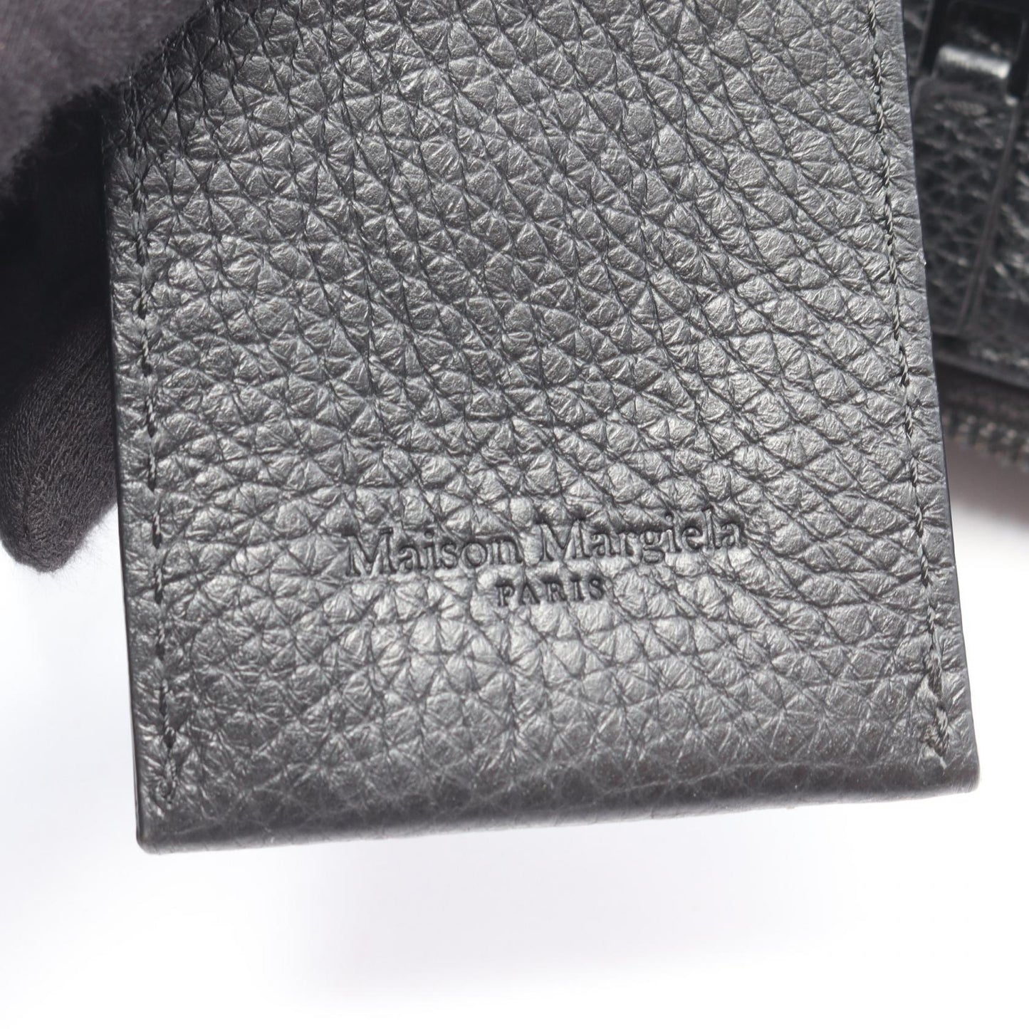 5AC ショルダーバッグ レザー ブラック メゾンマルジェラ バッグ Maison Margiela