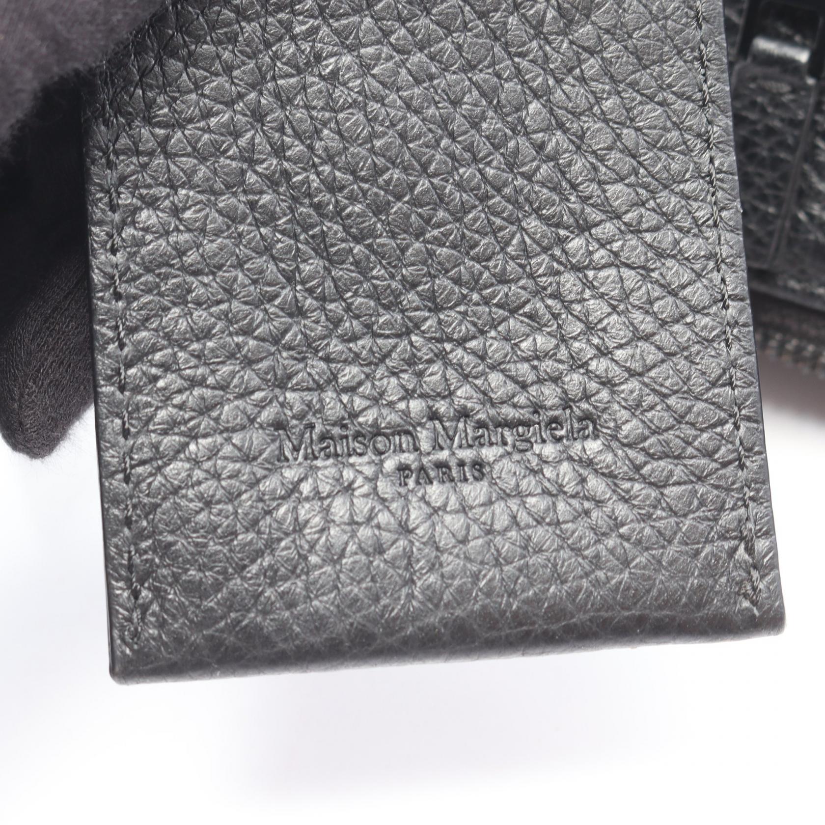 5AC ショルダーバッグ レザー ブラック メゾンマルジェラ バッグ Maison Margiela