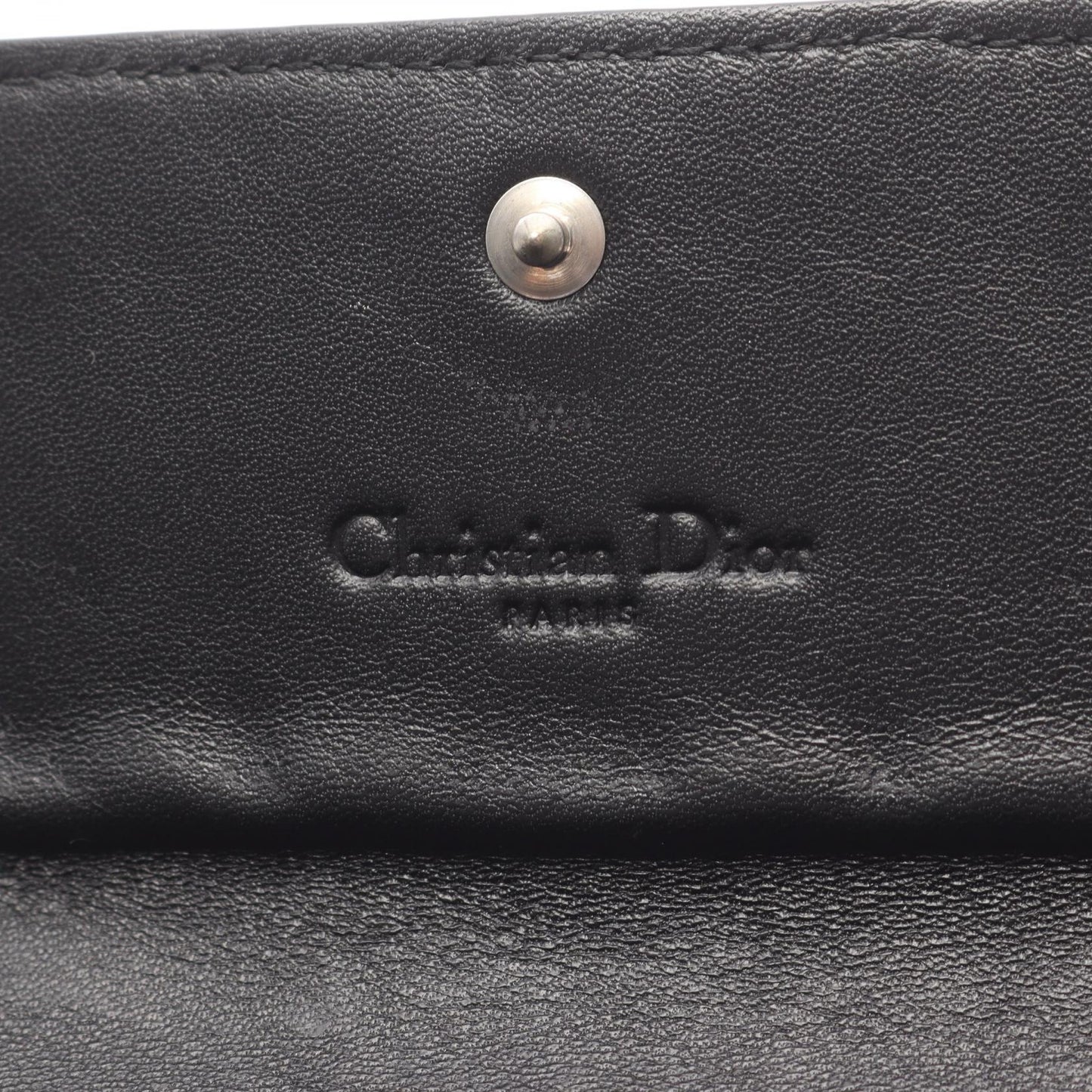 カナージュ 二つ折り長財布 レザー ブラック クリスチャンディオール 財布・小物 Christian Dior