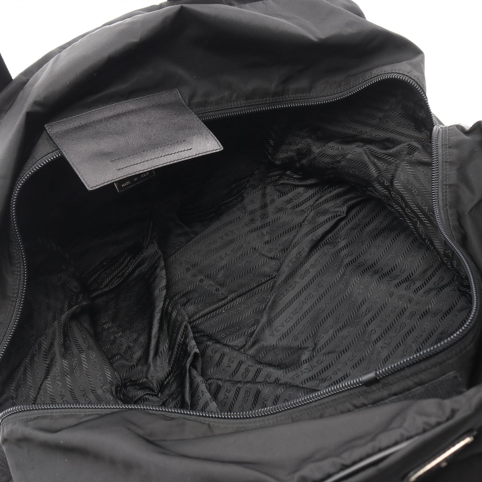 美品 プラダ ボストンバッグ サフィアーノ 2way ナイロン 三角ロゴ 黒 PRADA（プラダ） ボストンバッグ 2VC015 2DMG メンズ ダッフルバッグ