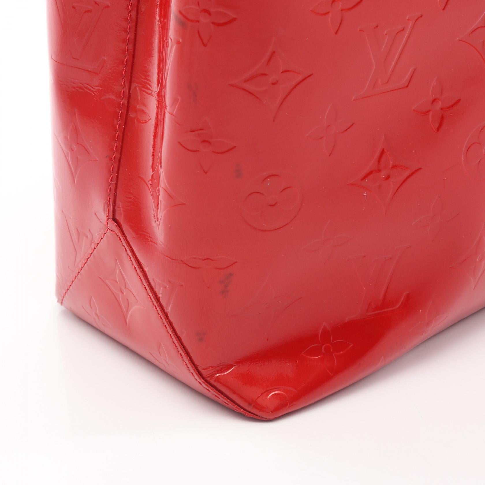リードMM モノグラムヴェルニ ルージュ ハンドバッグ トートバッグ レザー レッド ルイヴィトン バッグ LOUIS VUITTON