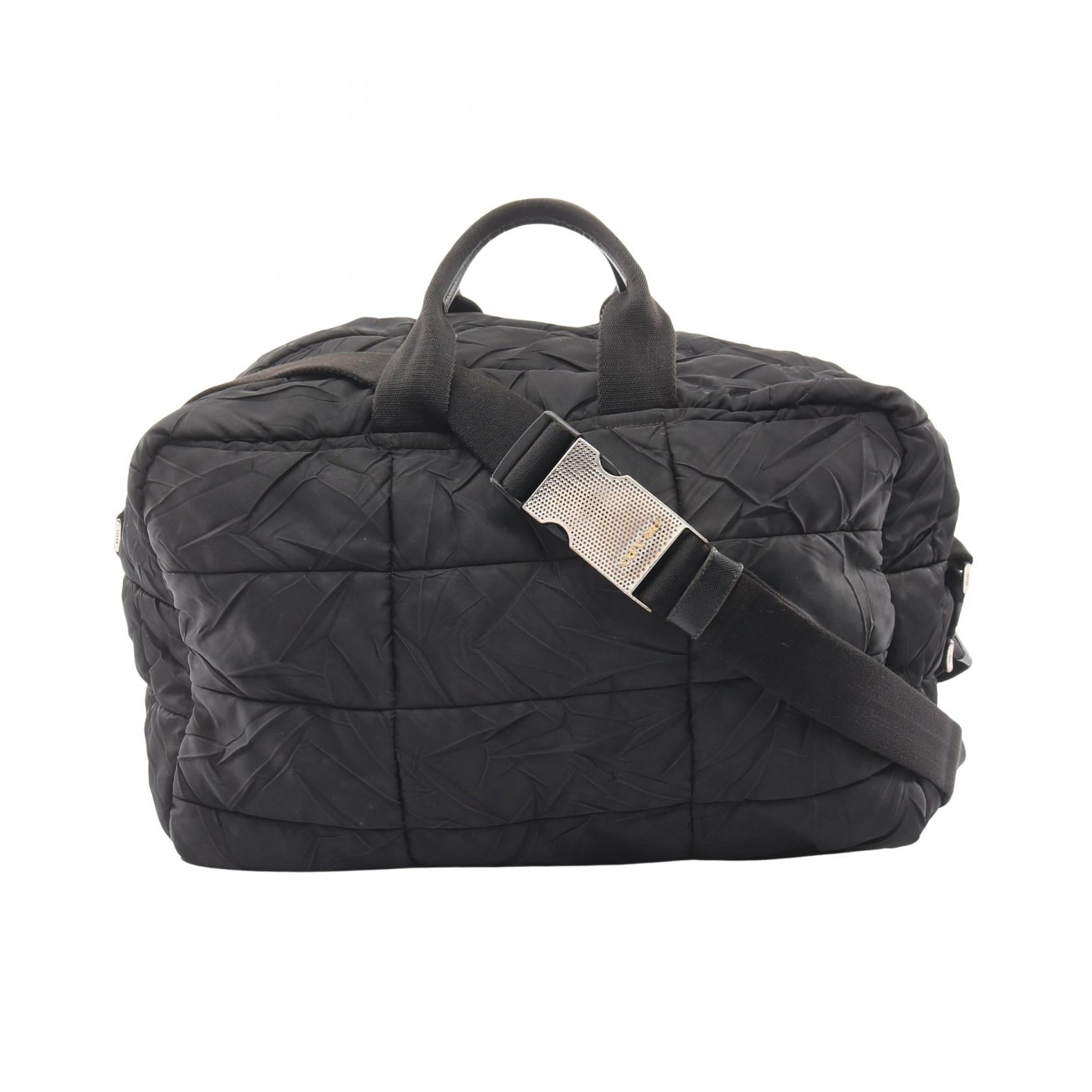 TESSUTO 2WAY ボストンバッグ ナイロン ブラック プラダ バッグ PRADA
