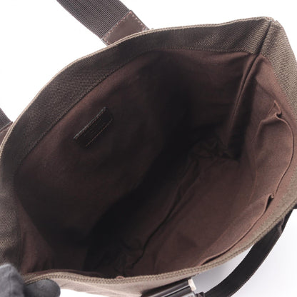ハンドバッグ トートバッグ キャンバス レザー ダークブラウン サルヴァトーレフェラガモ バッグ Salvatore Ferragamo