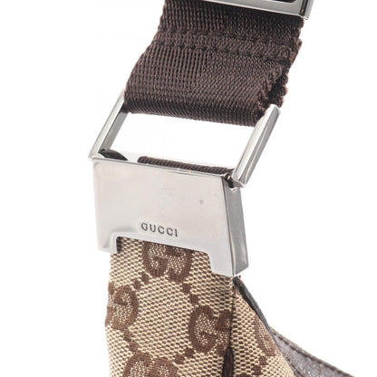 GGキャンバス ショルダーバッグ キャンバス レザー ベージュ ダークブラウン グッチ バッグ GUCCI