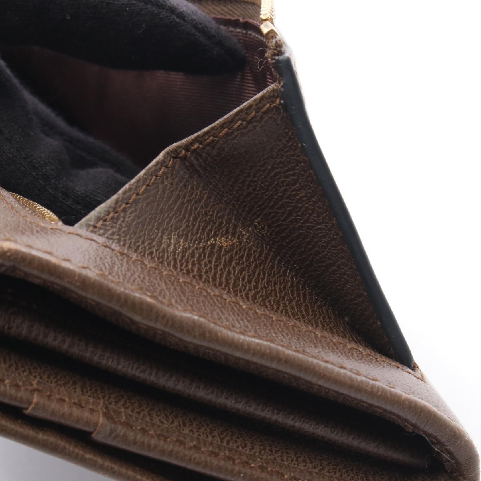 アナグラム 二つ折り長財布 レザー ブラウン ロエベ 財布・小物 LOEWE