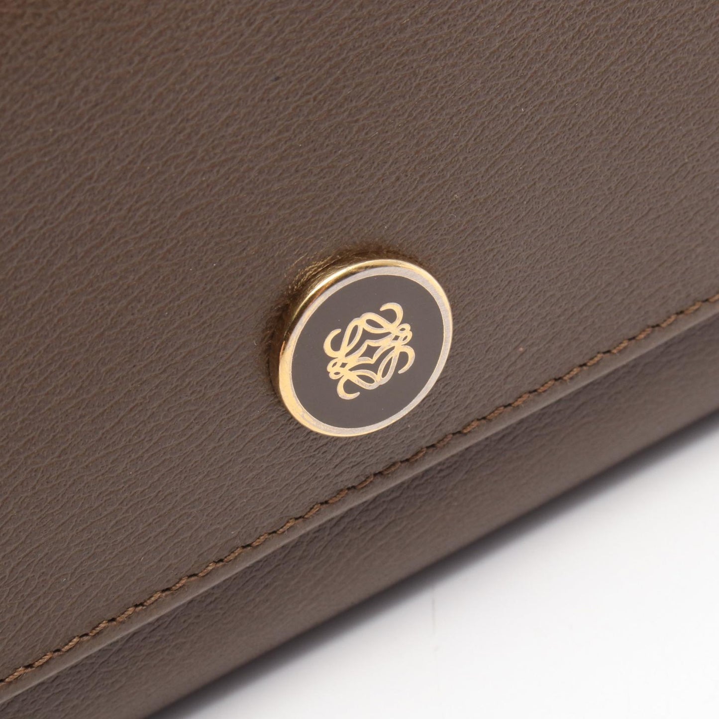 アナグラム 二つ折り長財布 レザー ブラウン ロエベ 財布・小物 LOEWE