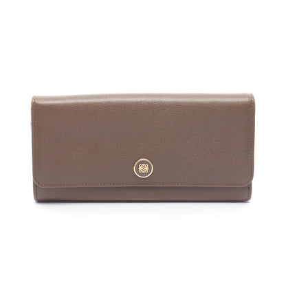 アナグラム 二つ折り長財布 レザー ブラウン ロエベ 財布・小物 LOEWE