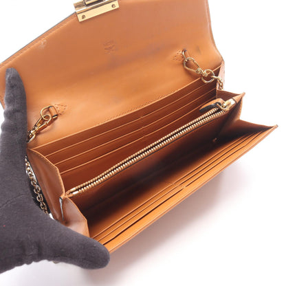 PATRICIA パトリシア ヴィセトス チェーンウォレット レザ- ブラウン ブラック エムシーエム バッグ MCM