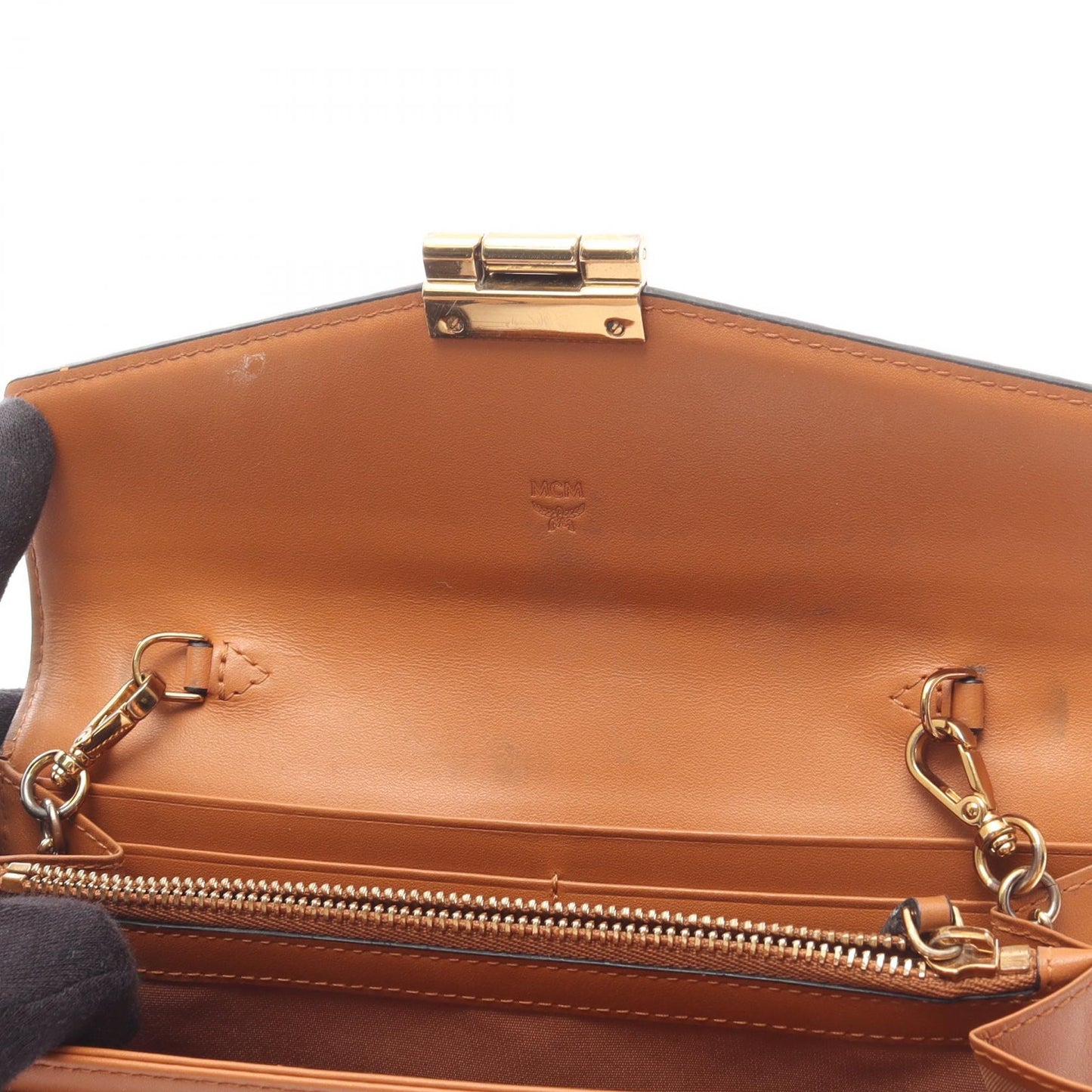 PATRICIA パトリシア ヴィセトス チェーンウォレット レザ- ブラウン ブラック エムシーエム バッグ MCM