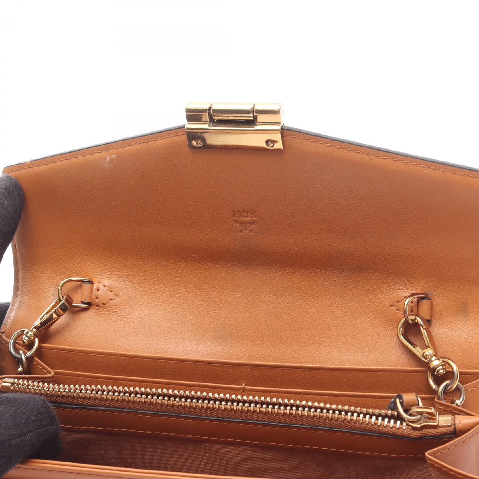PATRICIA パトリシア ヴィセトス チェーンウォレット レザ- ブラウン ブラック エムシーエム バッグ MCM