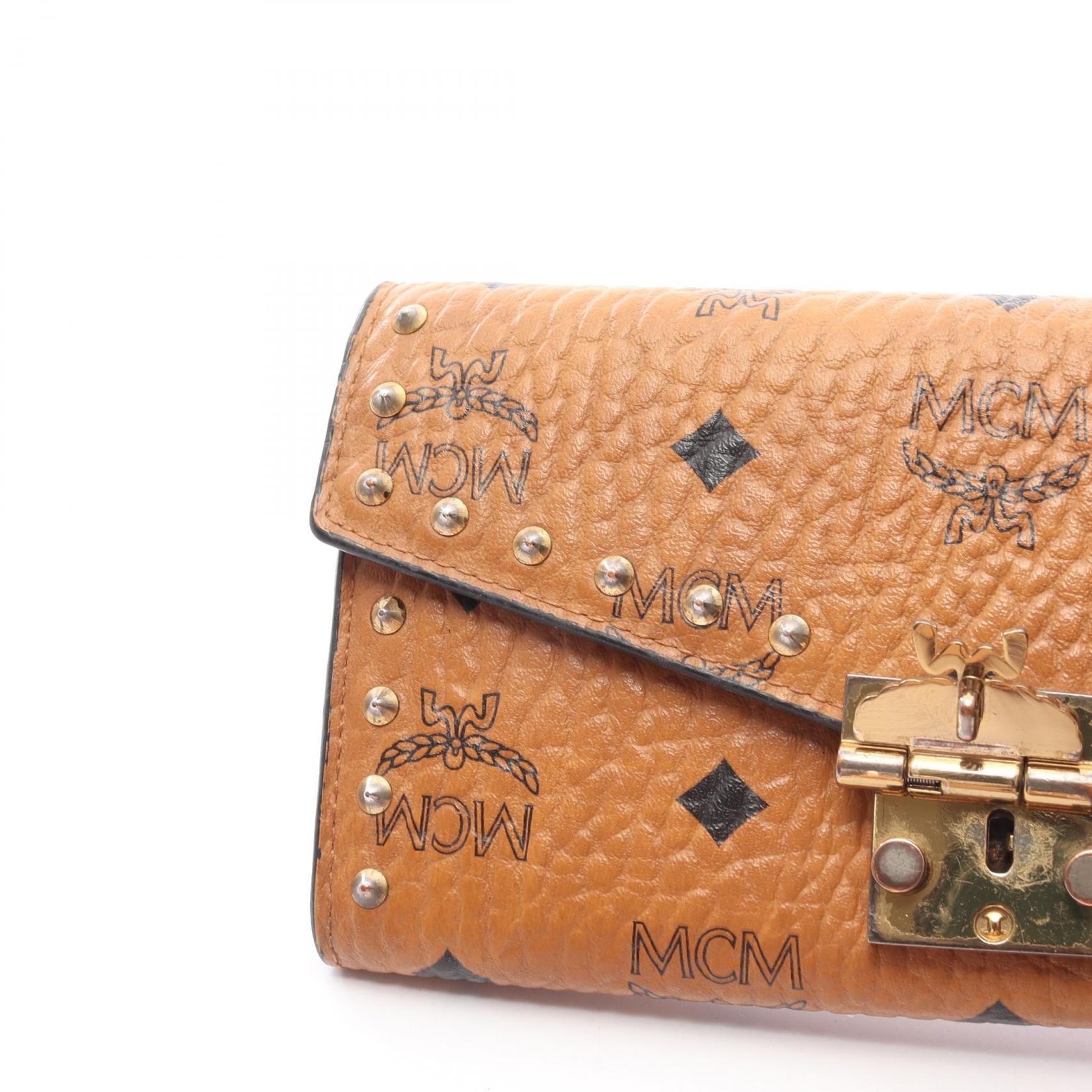 PATRICIA パトリシア ヴィセトス チェーンウォレット レザ- ブラウン ブラック エムシーエム バッグ MCM