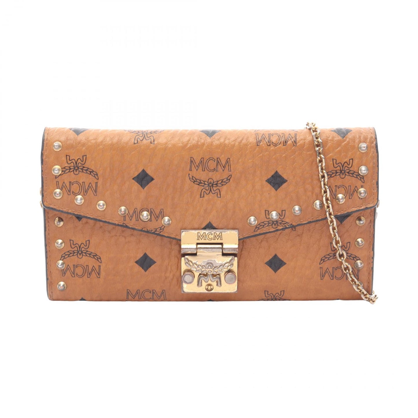 PATRICIA パトリシア ヴィセトス チェーンウォレット レザ- ブラウン ブラック エムシーエム バッグ MCM
