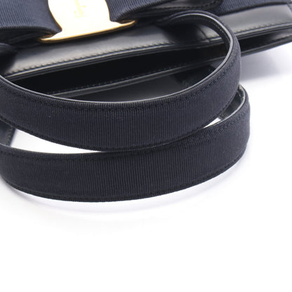 ヴァラリボン ハンドバッグ レザー ネイビー サルヴァトーレフェラガモ バッグ Salvatore Ferragamo