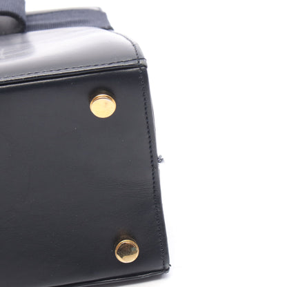 ヴァラリボン ハンドバッグ レザー ネイビー サルヴァトーレフェラガモ バッグ Salvatore Ferragamo
