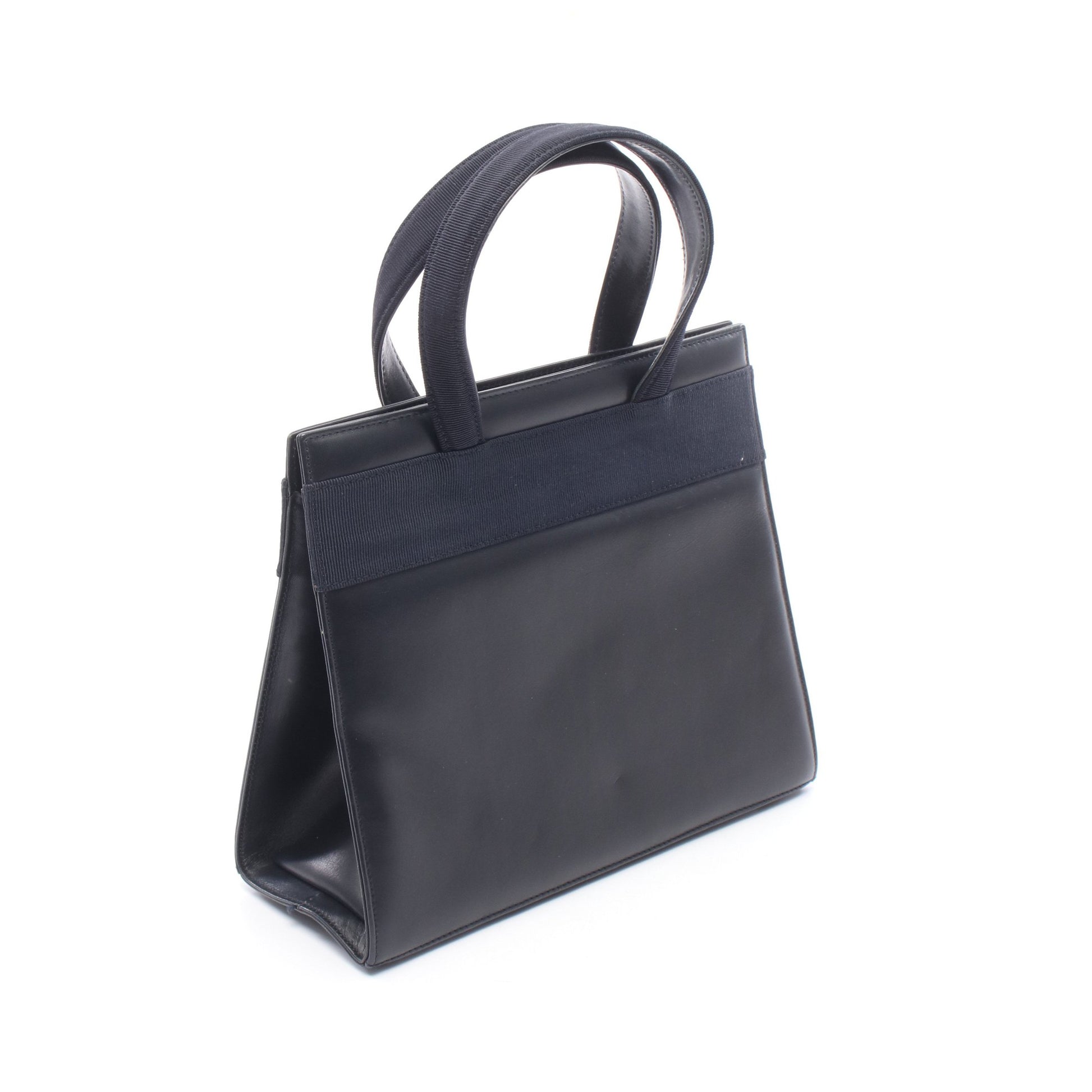 ヴァラリボン ハンドバッグ レザー ネイビー サルヴァトーレフェラガモ バッグ Salvatore Ferragamo