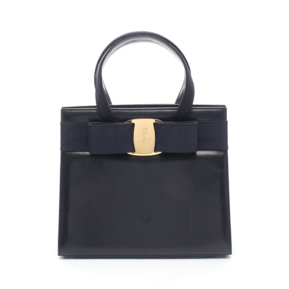 ヴァラリボン ハンドバッグ レザー ネイビー サルヴァトーレフェラガモ バッグ Salvatore Ferragamo