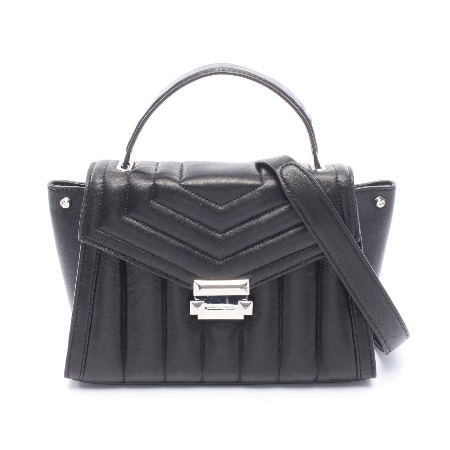 WHITNEY ホイットニー 2WAY ハンドバッグ レザー ブラック マイケルコース バッグ MICHAEL KORS