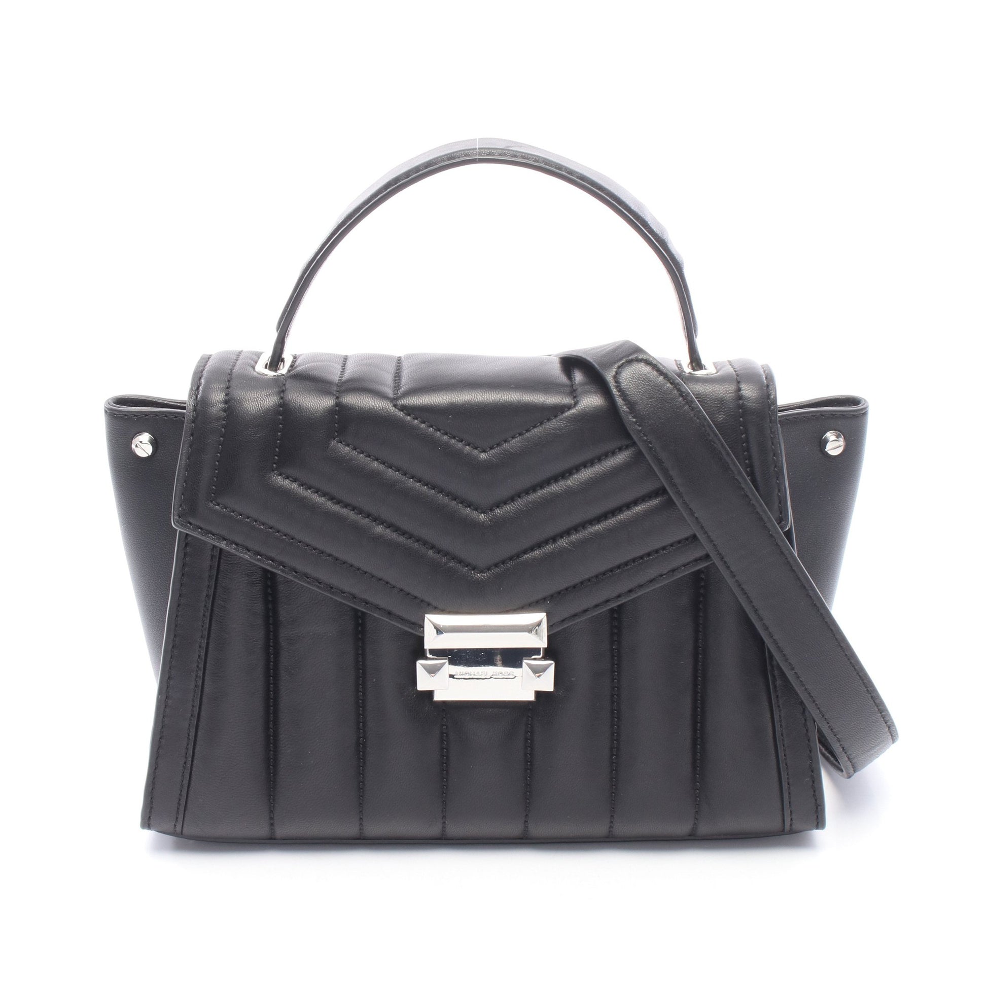 WHITNEY ホイットニー 2WAY ハンドバッグ レザー ブラック マイケルコース バッグ MICHAEL KORS