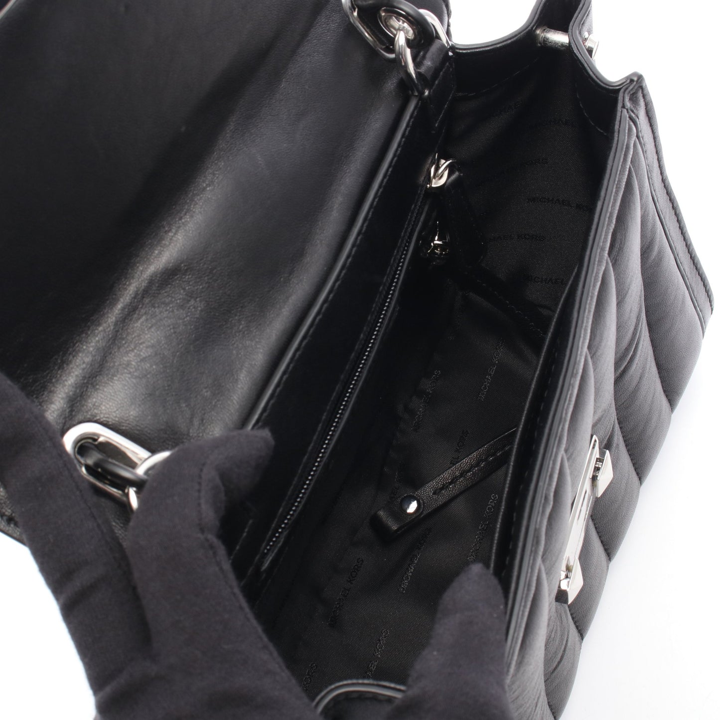 WHITNEY ホイットニー 2WAY ハンドバッグ レザー ブラック マイケルコース バッグ MICHAEL KORS