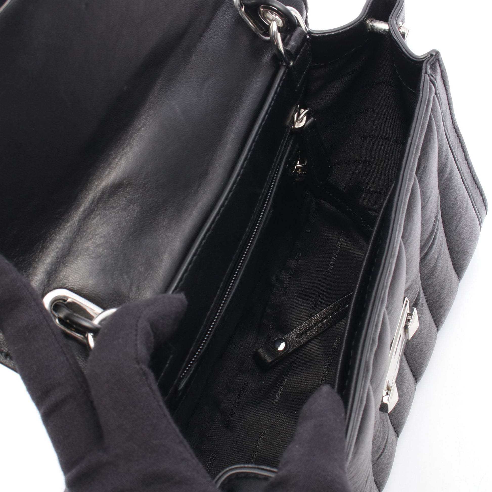 WHITNEY ホイットニー 2WAY ハンドバッグ レザー ブラック マイケルコース バッグ MICHAEL KORS
