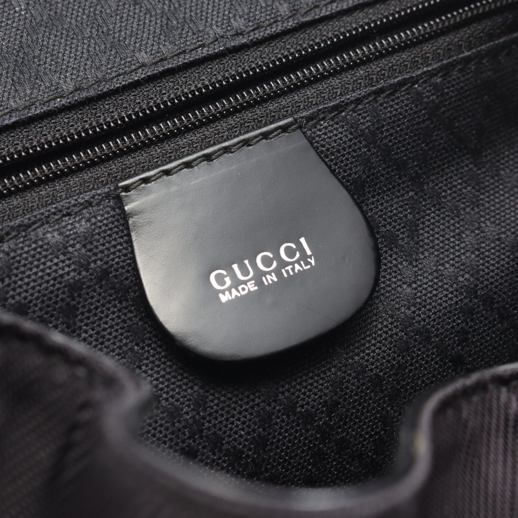 バンブー バックパック リュックサック ナイロン エナメル ブラック グッチ バッグ GUCCI