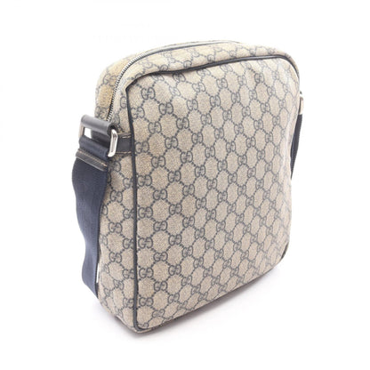 GGスプリーム ショルダーバッグ PVC レザー ベージュ ネイビー グッチ バッグ GUCCI