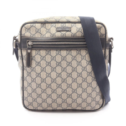 GGスプリーム ショルダーバッグ PVC レザー ベージュ ネイビー グッチ バッグ GUCCI