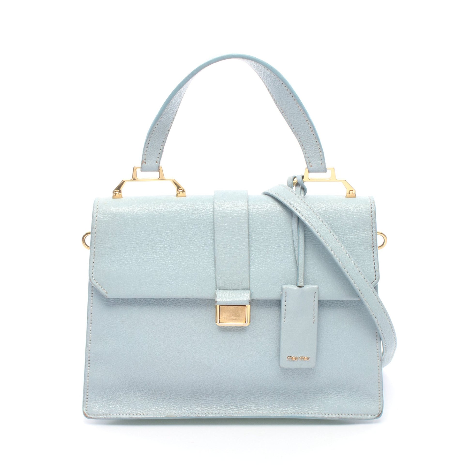 MADRAS マドラス 2WAY ハンドバッグ レザー ライトブルー ライトグリーン ピンク ミュウミュウ バッグ miu miu